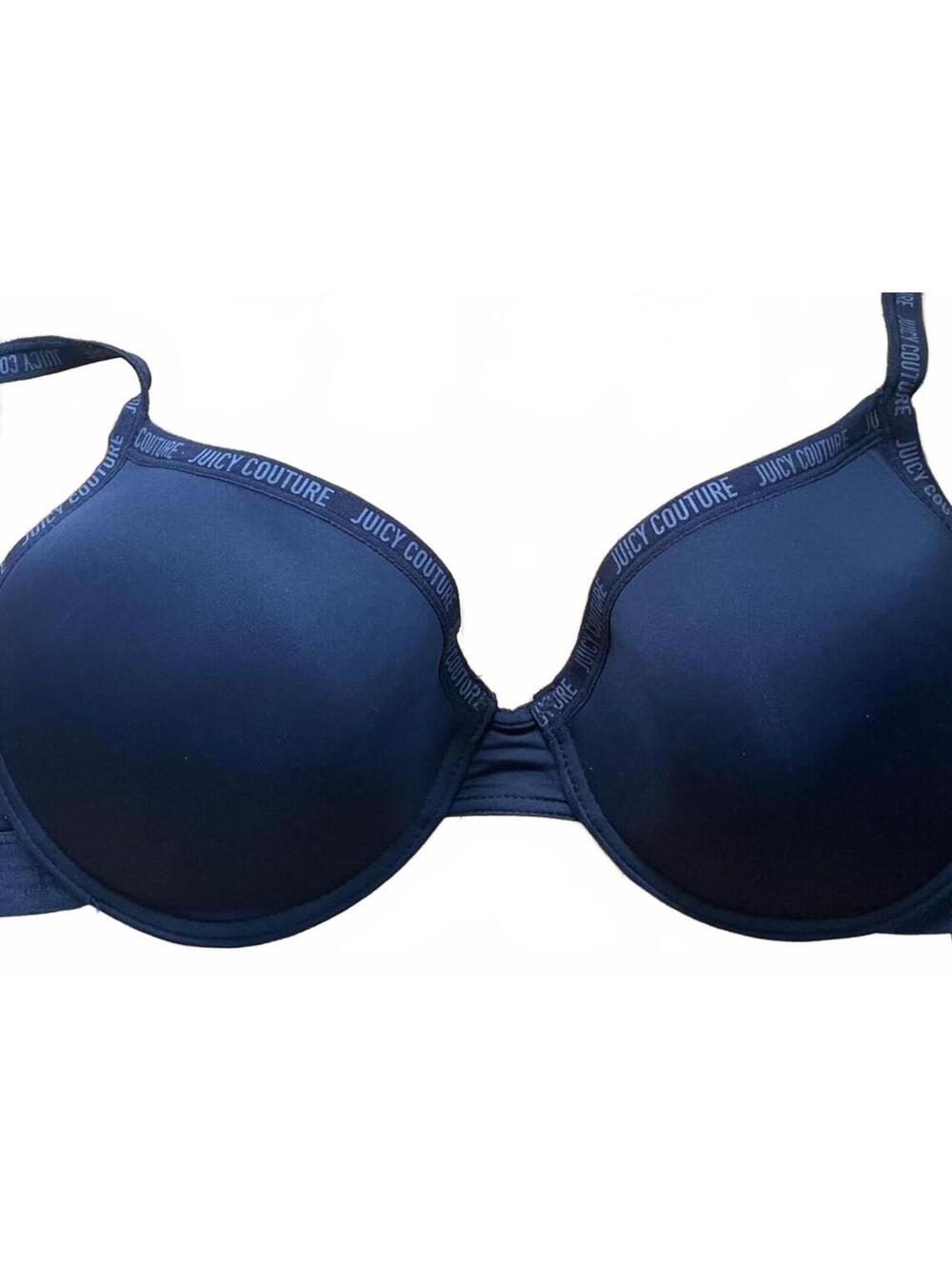 Juicy Couture Intimates Black Logo Padded Underwire Bra 38D